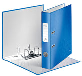 Leitz WOW Lever Arch File Laminated Paper on Board A4 50mm Spine Width Blue Metallic (Pack 10) 10060036 DD